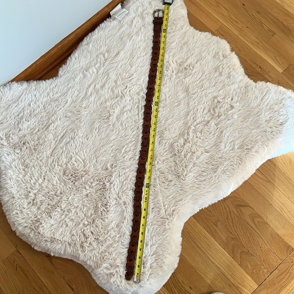 Leather Braided Belt, Brown, Size M/L, In good used condition. - Picture 3 of 4